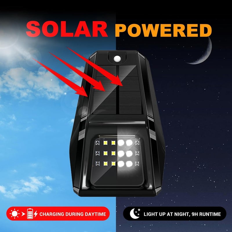 ALDST Solar Wireless No Drill Truck Cab Roof Lights with Motion Vibration Sensor 5PCS Ultra-Bright LED IP67 Solar Security Lights for Trucks RVs (White) - Image 2